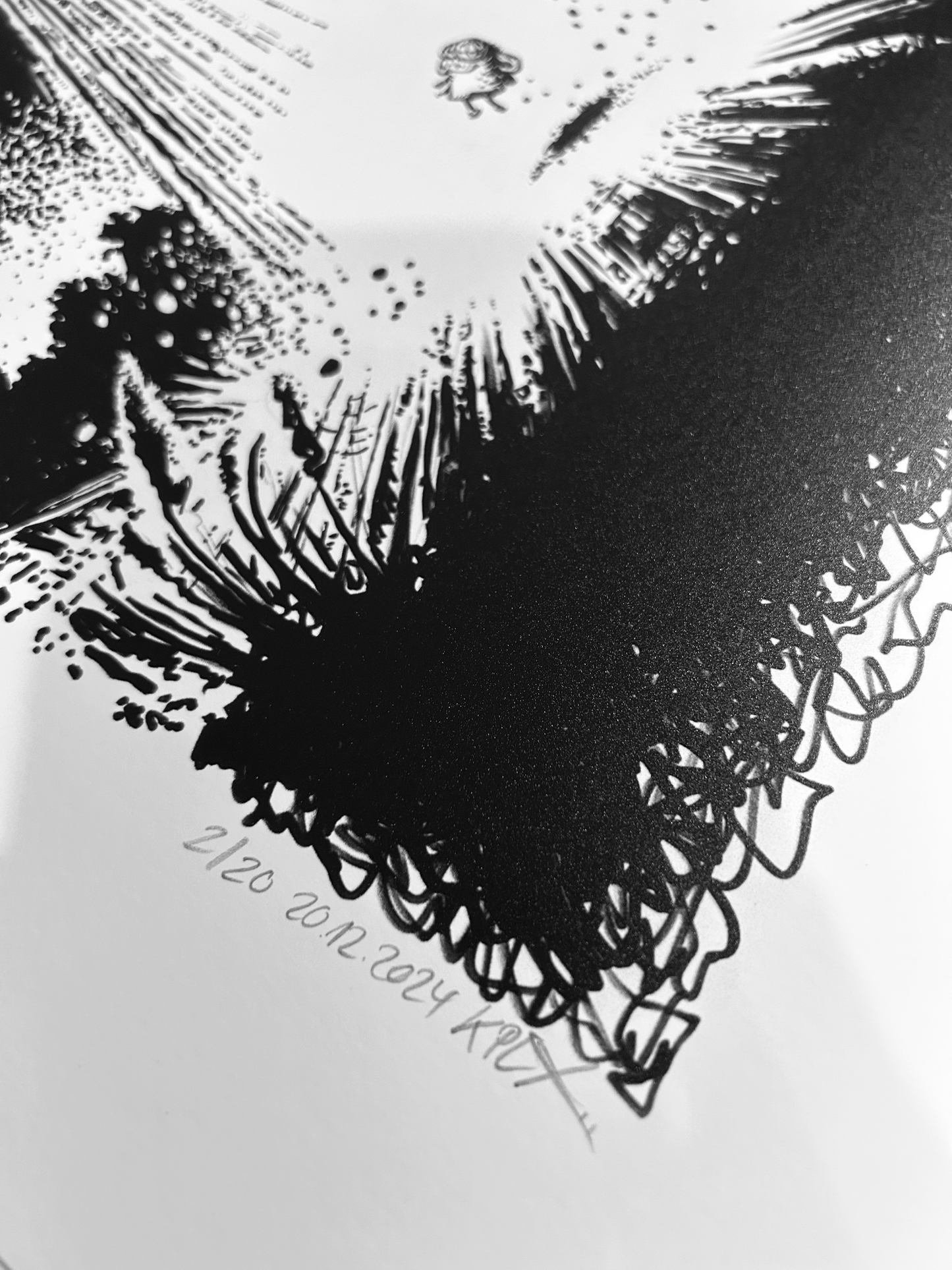 großer Kunstdruck Freitagsfliege 200 30x40 cm im Rahmen