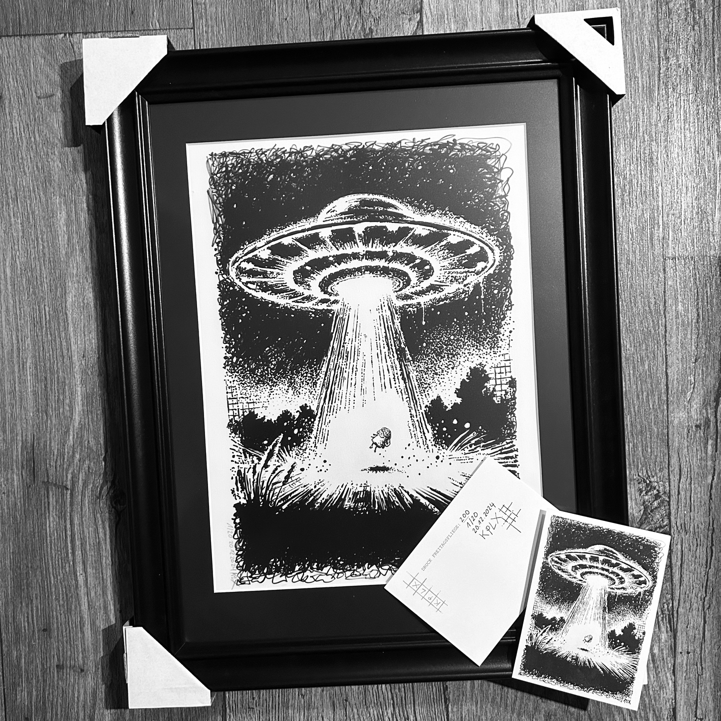 großer Kunstdruck Freitagsfliege 200 30x40 cm im Rahmen