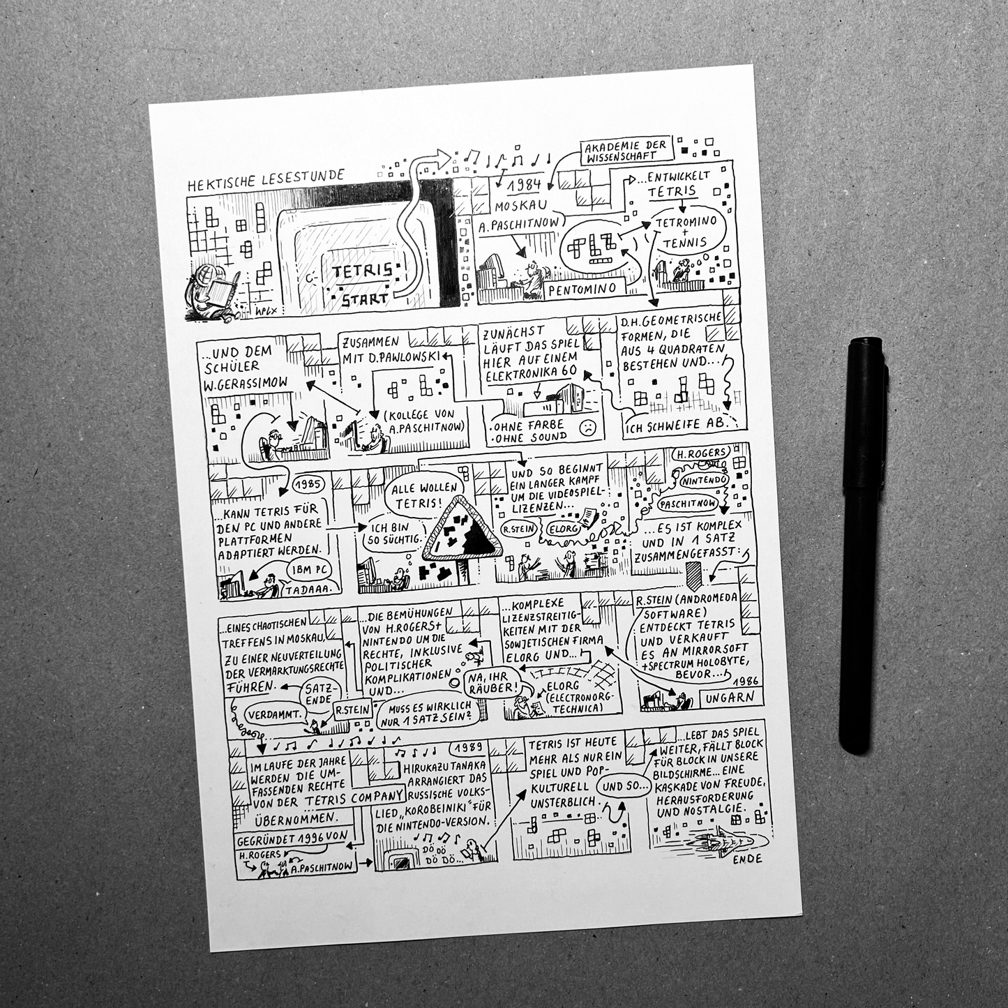 Print Hectic Reading Hour 3 Tetris in the cover