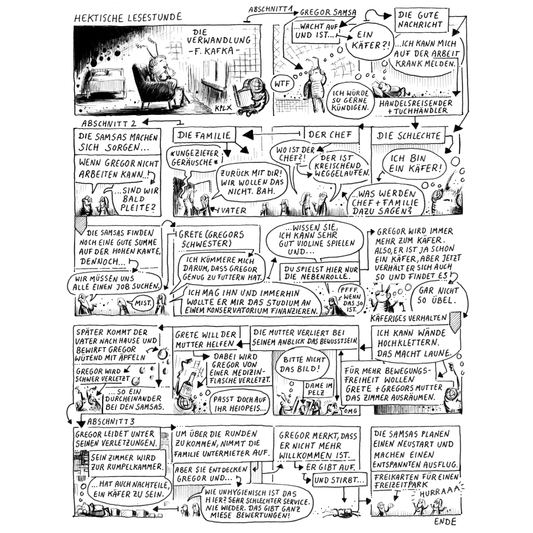 Original Hektische Lesestunde 4 Kafka die Verwandlung im Umschlag