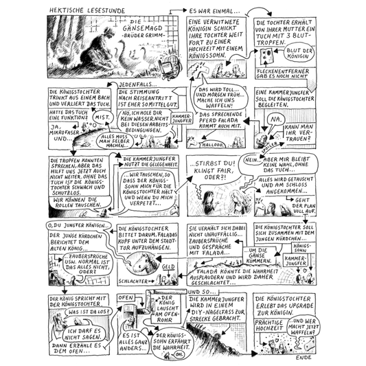 Original Hektische Lesestunde 5 Grimms Gänsemagd im Umschlag